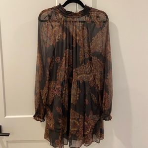 Free People fall dress boho floral black